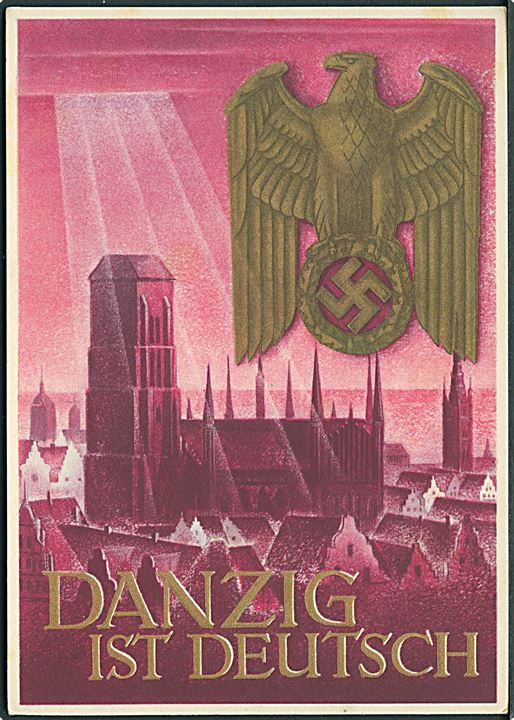 Propaganda. “Danzig ist Deutsch”. 6+4 illustreret helsag.  Kvalitet 8