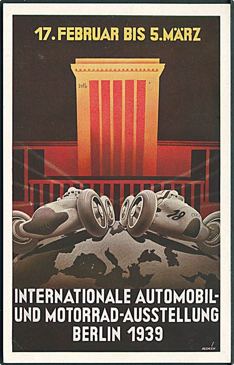 Propaganda. Internationale Automobil- und Motorrad- Ausstellung, Berlin 1939. Med særstempel. Kvalitet 7