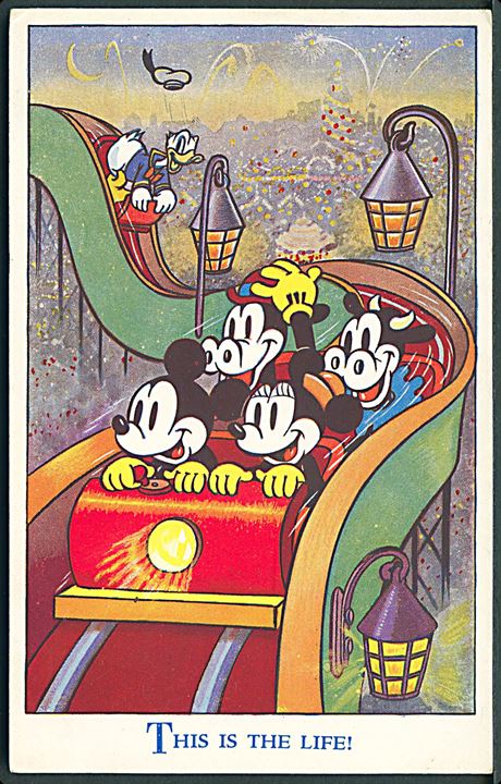 Disney, Walt: Valentine & Sons no. 4047. “Mickey Mouse og Anders And i Tivoli”. Kvalitet 8