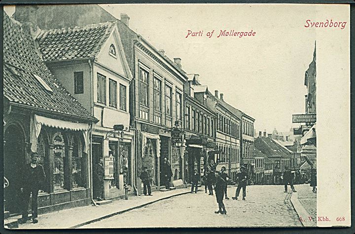 Svendborg, Møllergade. A. Vincent no. 668. Kvalitet 8