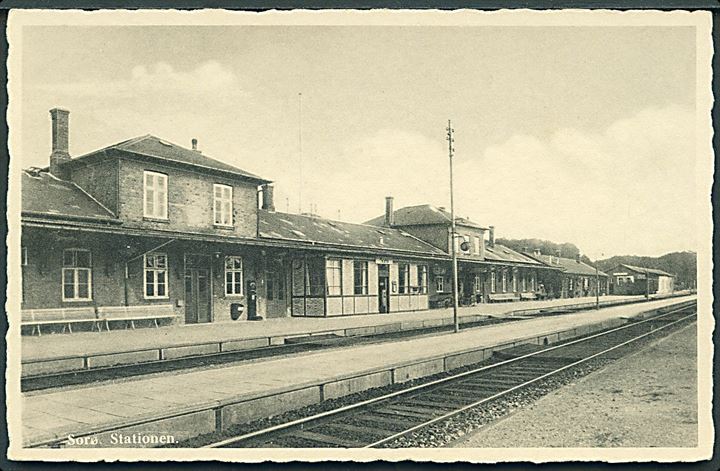 Sorø, jernbanestation. R. Olsen no. 4128. Kvalitet 8