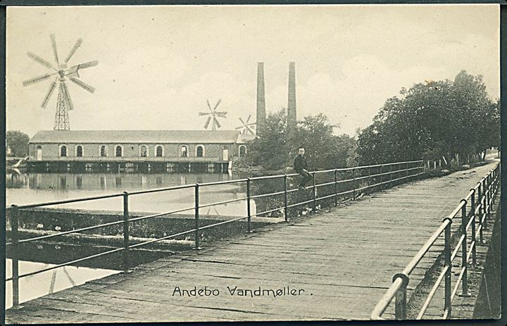 Audebo, Vandmølle. Trykfejl “Andebo”. Fotograf Bay no. 7402. Kvalitet 9