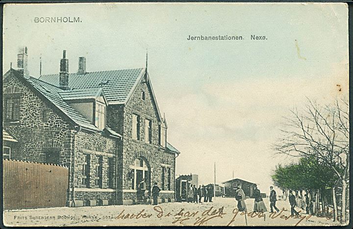 Neksø, Jernbanestation. F. Sørensen no. 5024. Kvalitet 7