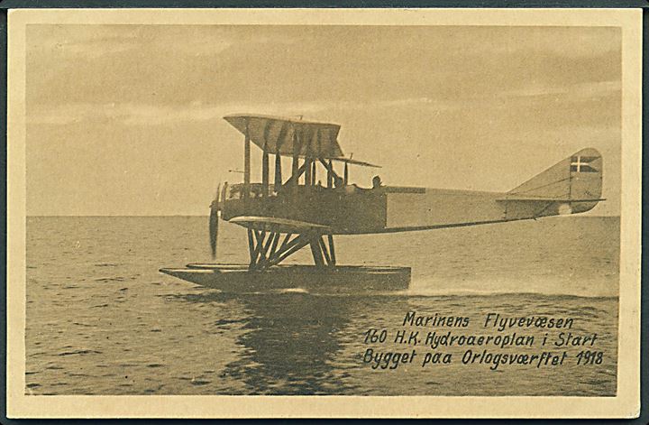 Marinens Flyvevæsen H.B.1 maskine bygget 1918. U/no. Kvalitet 9