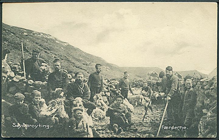 Færøerne, Seyðaroyting - fåreklipning. J. Nolsøe no. 17399. Kvalitet 8