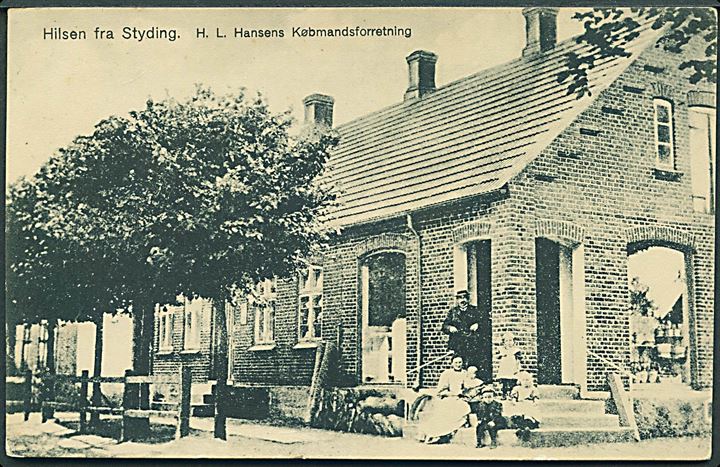 Styding, H. L. Hansens købmandsforretning. C.C. Biehl no. 3272. Kvalitet 8