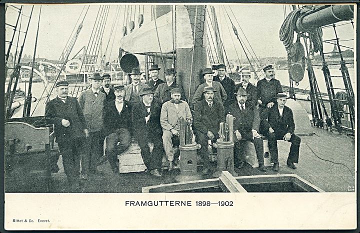 Polar. “Fram”. Sverdrups Nordpolekspedition 1898-1902 - “Framgutterne”. Mittet & Co. u/no. Kvalitet 9