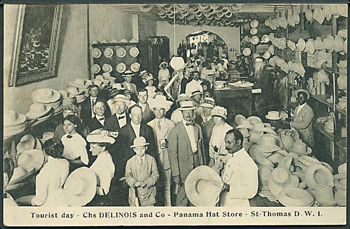 D.V.I., St. Thomas, Chs Delinois & Co. Panama Hat Store. U/no. Kvalitet 7
