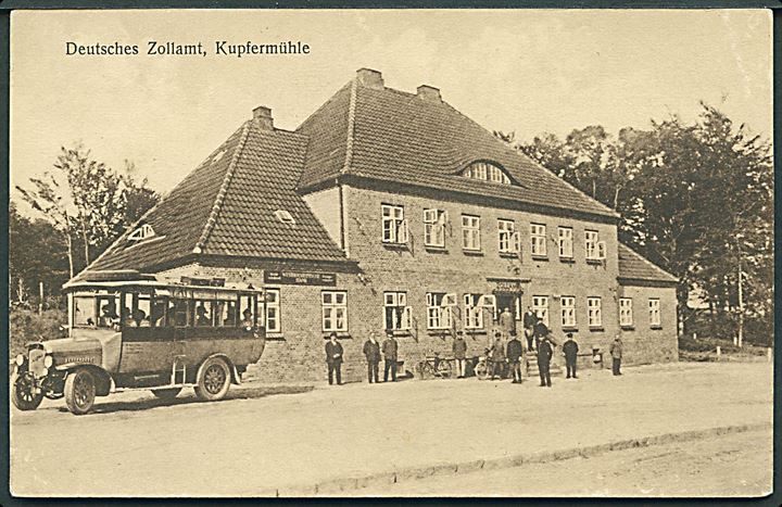Kobbermølle, det tyske toldsted med omnibus. E. Poetzsch u/no. Kvalitet 7