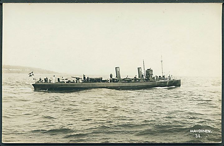 Dansk Marine. “Havørnen”, torpedobåd. No. 54. Kvalitet 8