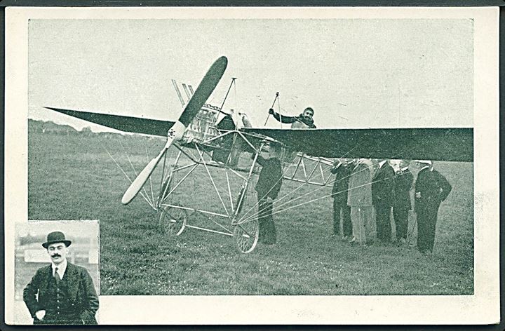 Gabriel Poulain med sit monoplan i Danmark 1911. Mackeprang, Nykøbing F. u/no. Kvalitet 8