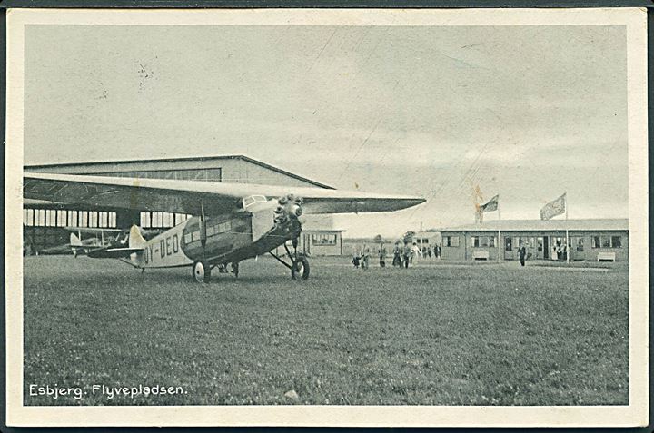 Fokker F.VIIa “Esbjerg” OY-DED fra DDL i Esbjerg. Stenders Esbjerg no. 40. Kvalitet 7