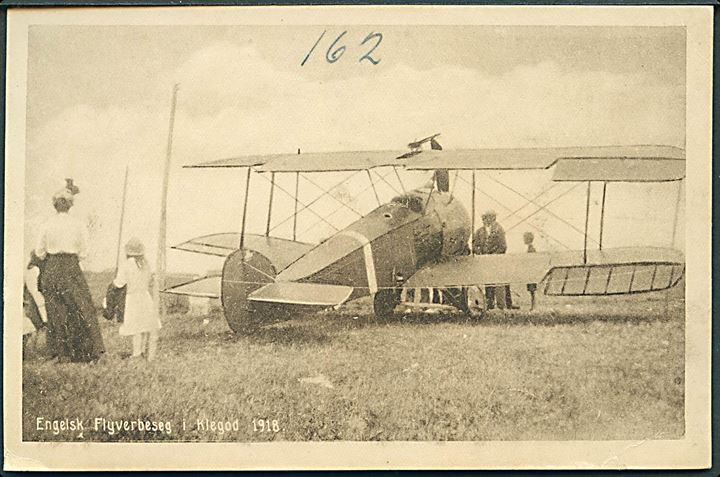 Sopwith Camel nødlandet ved Klegod 1918 efter angreb på luftskibsbasen i Tønder. Stenders no. 48862. Kvalitet 7