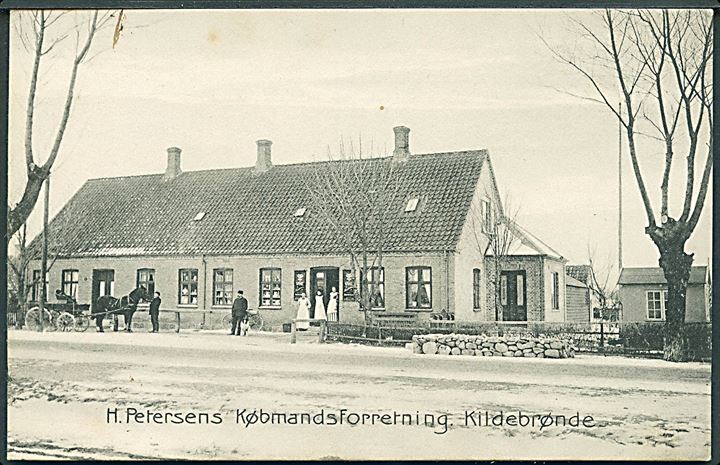 Kildebrønde, H. Petersens Købmandsforretning. Larsen no. 9268. Kvalitet 8