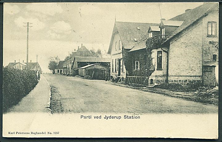 Jyderup, parti ved stationen. K. Petersen no. 1297. Kvalitet 8