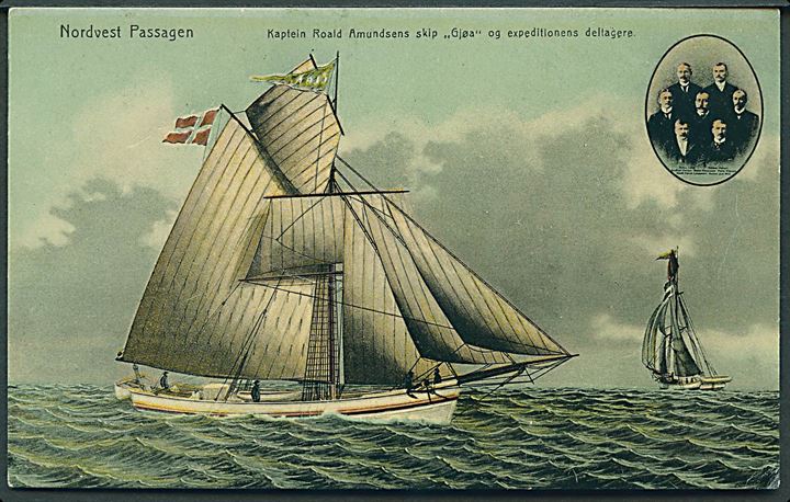 Polar. Roald Amundsen. Polarskibet “Gjøa” gennem Nordvestpassagen 1903-06. A. Sexe u/no. Kvalitet 7