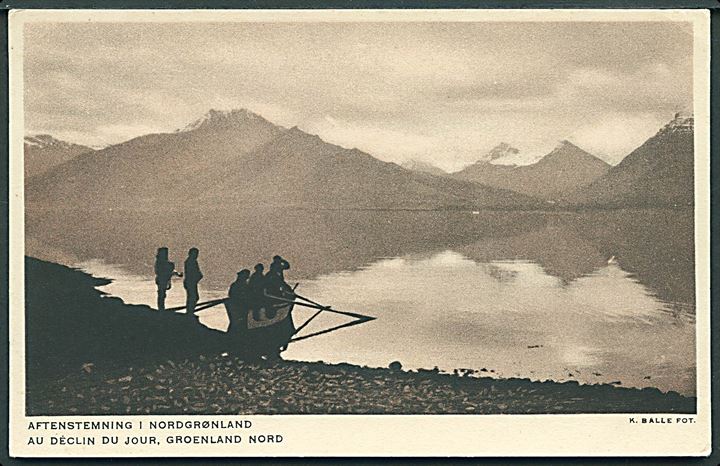 Egmont H. Petersen. Aftenstemning i Nordgrønland. Foto K. Balle u/no. Kvalitet 7