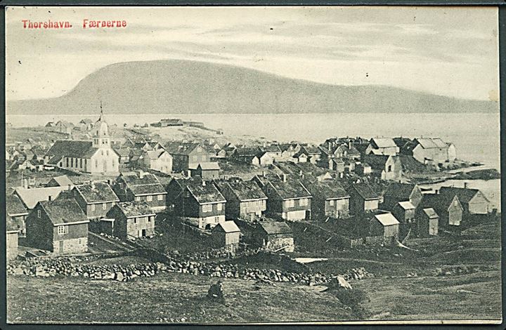 Thorshavn, udsigt mod byen. Stenders no. 23925. Kvalitet 8