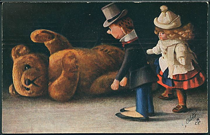 Fritz Hildebrandt: The Teddy Bear Series, no. 9792. Raphael Tuck & Sons Oilette. 