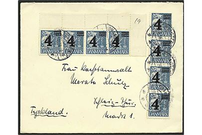 4/25 øre Provisorium (8) på brev fra Graasten sn1 d. 2.11.1934 til Tyskland.