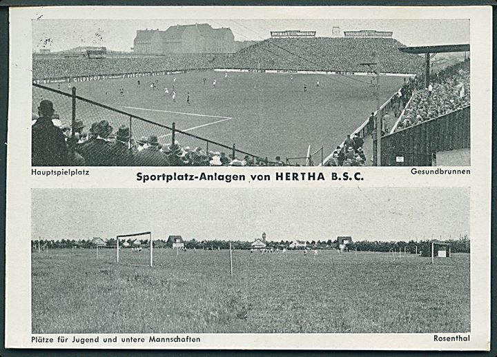 Tyskland. Berlin. Sportplatz - Anlagen von Hertha B. S. C.  Stadion. C. no. 1388. 