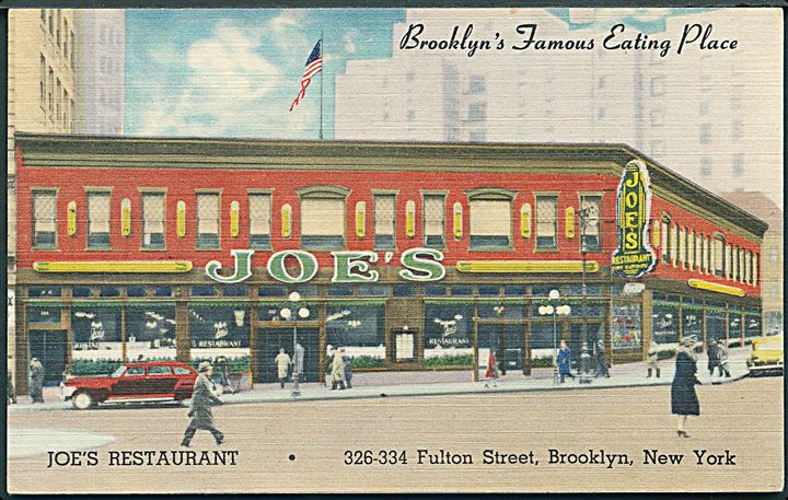 USA, Brooklyn's famous eating place: Joe's Restaurant på 326-334 Fulton Street. 