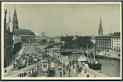 København. Børsgade med sporvogne. Stenders, København no. 1021. 