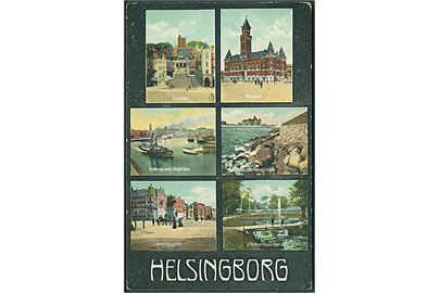 Helsingborg, 6 prospekter incl. dampfærge. Helsingborgs Fotografiska Magasin u/no.