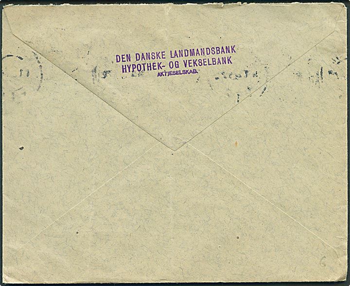 25 øre Chr. X med perfin LB på brev fra Landmandsbanken i København d. 14.1.1927 til Zeitz, Tyskland.
