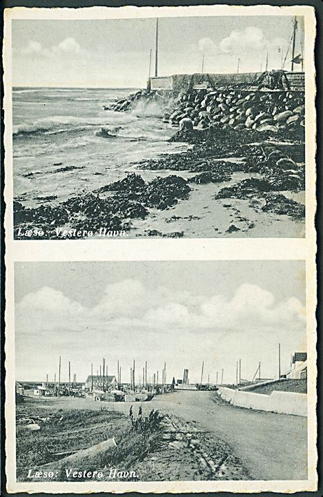 Læsø. Vesterø Havn fra forskellige vinkler. Viggo Anmussen no. 10267. 