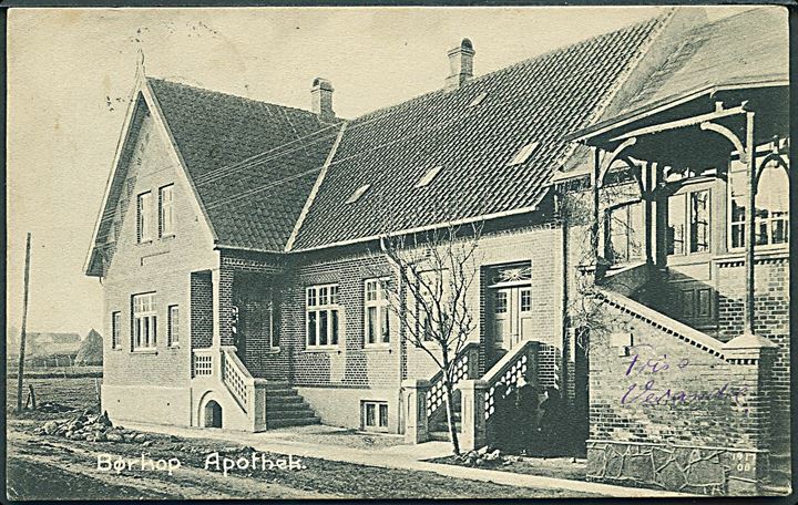Børkop Apothek. N. Dahl Stennsgaard no. 1917. (Afrevet mærke). 