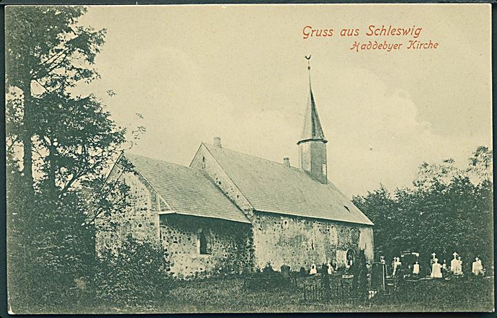 Gruss aus Schleswig. Haddebyer Kirke. Postkarten Vereinigung no. 67508. 
