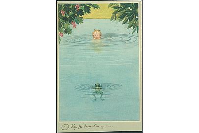 Dreng og frø i vandet. S. S. W. B. no. 5761. 