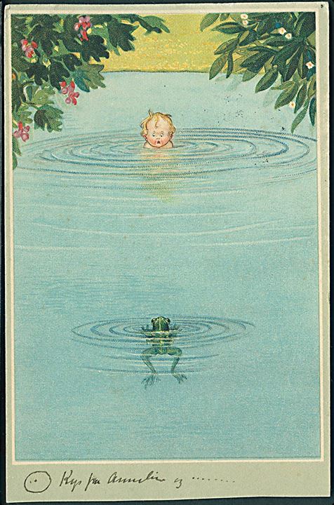 Dreng og frø i vandet. S. S. W. B. no. 5761. 