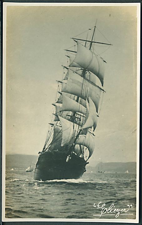 Eliezer, 3-mastet bark, AS Eliezer (Andreas Hannestad), Fredrikstad, Norge. Forlist 1912.