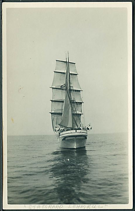 Statsraad Lehmkuhl, 3-mastet bark af Bergen. Norsk skoleskib. U/no.