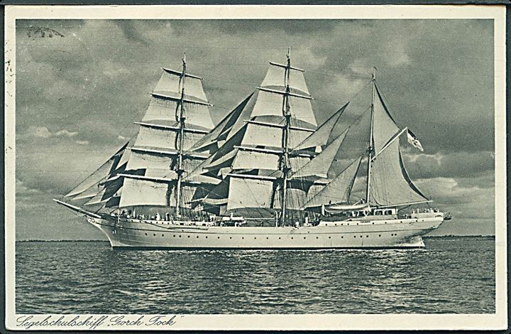 Gorch Fock, 3-mastet bark, tysk skoleskib. No. 3107.