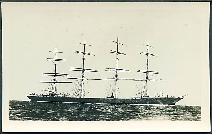  “Lancing”, 4-mastet fuldskib af Kristiania. Fotokort u/no.