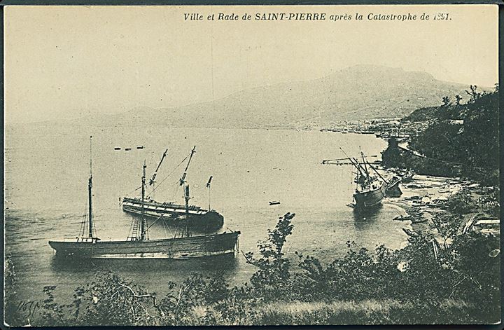 Martinique, Saint-Pierre. Forliste sejlskibe efter orkanen San Magin 18.8.1891. U/no.