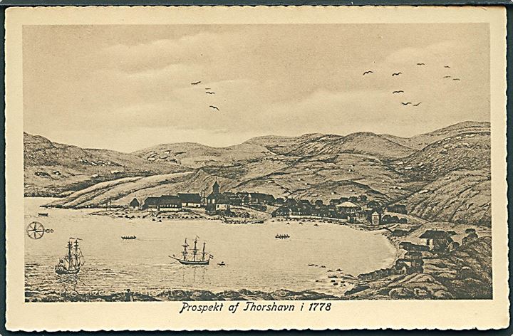 Færøerne. Prospekt af Thorshavn i 1778. No. 335669. 