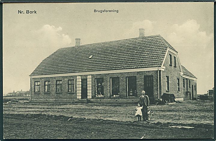 Nørre Bork med Brugsforening. J. J. N. no. 7973. 