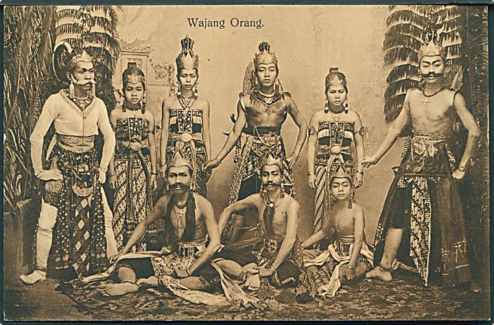 Wayang orang, javanesiske dansere. Anvendt i Hollandsk Ostindien 1914.