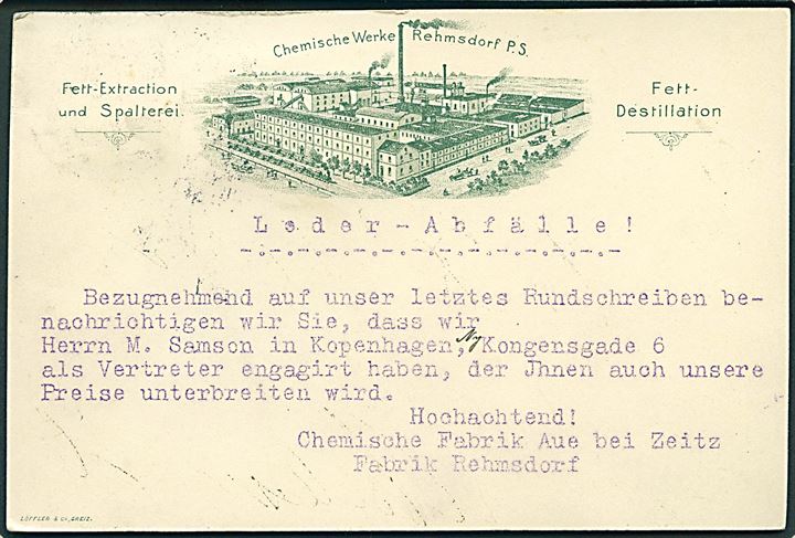 1 øre Våben i parstykke og 3 øre Tofarvet på tryksagskort fra Kjøbenhavn d. 27.1.1905 til Aalesund, Norge.