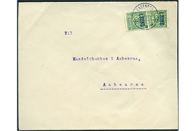 5 øre 1. Zone (2) på lokalbrev i Aabenraa d. 2.7.1920.