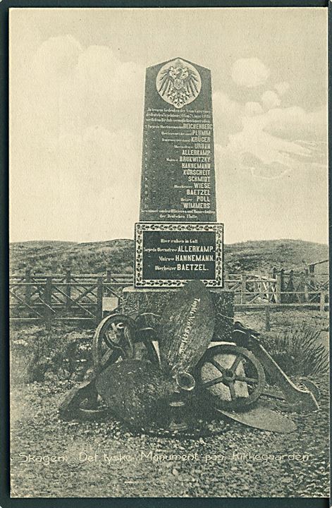 Skagen. Det tyske monument paa Kirkegaarden. Fot. Knudstrup u/no. 