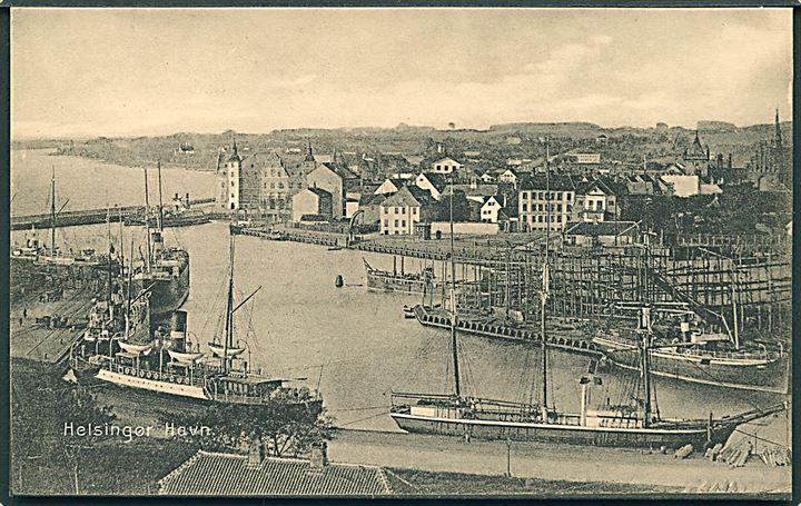 Helsingør Havn med skibe. J. M. no. 196. 