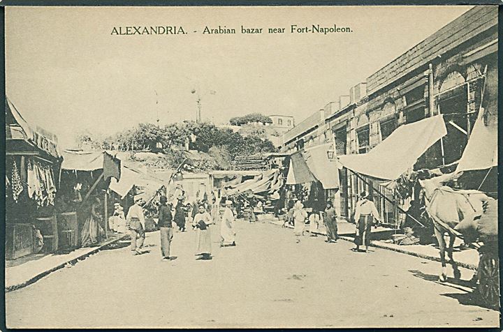 Egypten. Alexandria. Arabian bazar near Fort - Napoleon. B. Livadas & Coutsicos no. 6. 