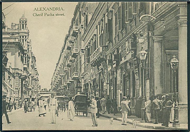 Egypten. Alexandria. Cherif Pacha Street. B. Livadas & Coutsicos no. 80.. 