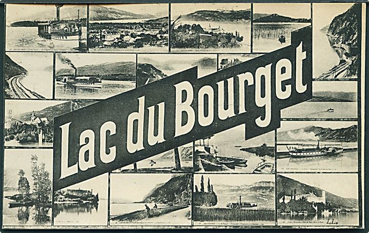 Frankrig. Partier fra Lac du Bourget, med togskinner & skibe. L. L. u/no. 