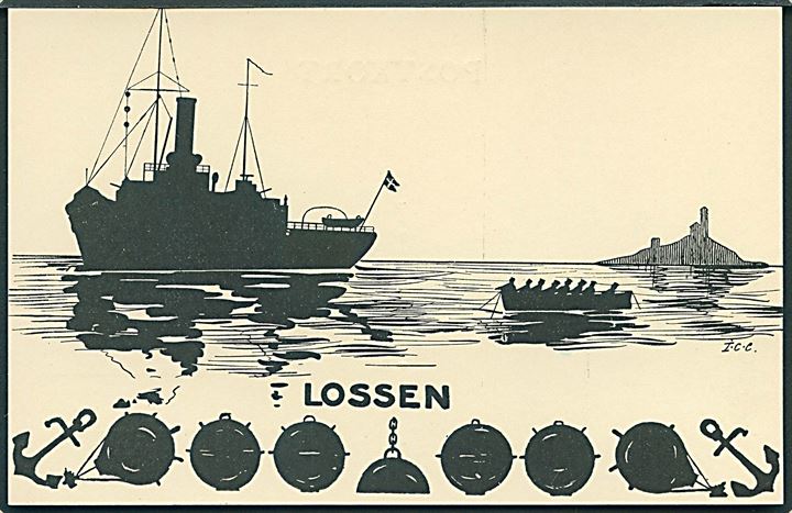 Dansk Marine. Marine-Siluetter serie I. Lossen. 